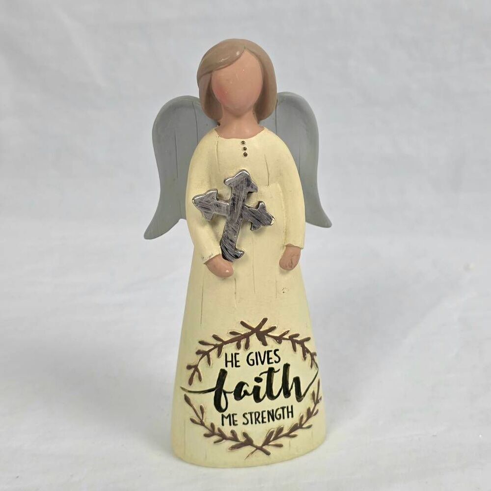 B. Lloyd Angel Figurine He Gives Faith Me Strength